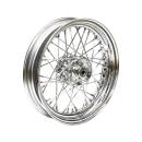 3.00 x 16 wheel 40 spokes chrome – 67-72 FL front and rear; 71-72 FX rear only