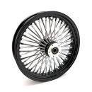 MCS radial 48 fat spoke front wheel 3.50 x 18 DF black – 00-07 FLT/Touring (NU)