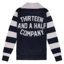 13 1/2 Outlaw half-zip sweater navy/offwhite, Size 2XL