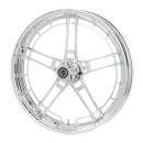 Arlen Ness, Flatline-Felge 19 x 3.25 Zoll, verchromt – Universell passend. Das modellspezifische Arlen-Ness-Nabenkit muss für ein vollständiges Rad separat bestellt werden.