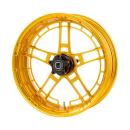 Arlen Ness, Flatline-Felge 21x 5.5 Zoll, gold – Universell passend. Das modellspezifische Arlen-Ness-Nabenkit muss für ein vollständiges Rad separat bestellt werden.