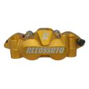 Accossato, 108mm Monoblock radial brake caliper right. gold