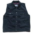 13 1/2 Rain Splitter denim vest black, Size 2XL