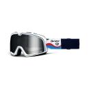 100% Barstow Motorradbrille Lucien, verspiegeltes Silberglas