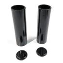 Cult-Werk 4-teilig Gabelrohr-Abdeckungsset, glänzend schwarz – 04-22 XL Sportster (excl