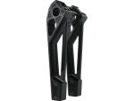 10" Universal Fastback Risers Black Anodized 1"