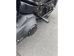 Club Style Engine Guard for M8 Softail with Oil Cooler Protection Black Powder Coated Rear