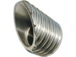 BSL Chico Loco S/C Endkappe E3 BLK. Curved Billet Endkappes schwarz 70 mm – For Curved Rainbow, Rainbow Down Under, Rainbow Flat Side and E3 Hot Shot Pipes