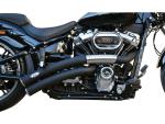 BSL EXHAUST Rainbow Down Under Exhaust System , Polished Smooth Heat Shield, Polished Smooth End Cap, Black Coated - BSL Auspuffanlage für Harley Davidson 18-20 FLFB, 18-19 FXBR, 19-20 FXDRS 114, 18-20 FXBRS 114, 18-20 FLFBS 114, 18 FXBRS 114 ANX, 18 FLFB