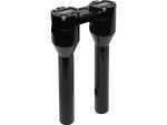 8" Clubstyle Straight Risers With Black Clamp Black 1"