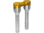 8" Clubstyle Straight Risers With Gold Clamp Silver 1"
