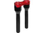 10" Clubstyle Straight Risers With Red Clamp Black 1"