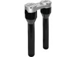 10" Clubstyle Straight Risers With Silver Clamp Black 1"