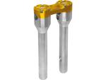 10" Clubstyle Straight Risers With Gold Clamp Silver 1"