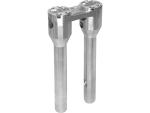 10" Clubstyle Straight Risers With Silver Clamp Silver 1"
