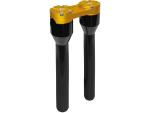 8" Clubstyle Straight Risers With Gold Clamp Black 1"