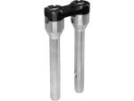 12" Clubstyle Straight Risers With Black Clamp Silver 1"