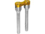 12" Clubstyle Straight Risers With Gold Clamp Silver 1"