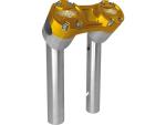 6" Clubstyle Pullback Risers With Gold Clamp Silver 1"