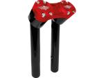 8" Clubstyle Pullback Risers With Red Clamp Black 1"