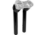 8" Clubstyle Pullback Risers With Silver Clamp Black 1"