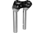 8" Clubstyle Pullback Risers With Black Clamp Silver 1"