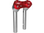 8" Clubstyle Pullback Risers With Black Clamp Silver 1 1/4" - Kopie