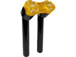 8" Clubstyle Pullback Risers With Gold Clamp Black 1 1/4"