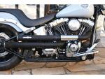 BSL Exhaust Drager Drag Exhaust System , Polished Smooth Heat Shield, Polished Smooth End Cap, Black 2,5"- BSL Auspuffanlage für Harley Davidson 87-16 Softail