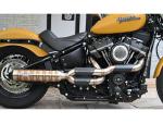 BSL EXHAUST Bomb V2 Tattoo Exhaust System , Black Smooth Heat Shield, Black Open High End Cap, Outline 4"- BSL Auspuffanlage für Harley Davidson 18-20 Softail, (except 18-20 FLHC, 18 FLHCS 114, 18 FLHCS 114 ANV, 18-20 FLSB, 19-20 FLHC 114)
