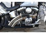BSL Exhaust Rainbow Down Under Exhaust System , Raw Smooth Heat Shield, Polished Smooth End Cap - BSL Auspuffanlage für Harley Davidson