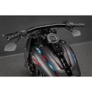 Killer Custom, "Drag-T" Mega Handlebars. Gloss schwarz – 2073–2024 · H-D mit 3.5" riser mount hole spacing (ausgenommen hydraulic clutch models)