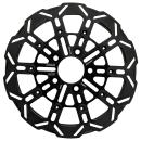 Kodlin by SBS, "10-spoke" Brems rotor hinten. Schwarz | Passend: hinten: 2000–2026 Softail (außer 2017 FXSE); 2000–2017 Dyna (außer 2016–2017 FXDLS); 2000–2007 Touring; 2000–2010 XL (außer XR1200)