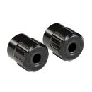 Rick’s Motorcycles – Clubstyle Sturzbügel end caps. glänzend schwarz – 18-25 M8 Softail with Rick's Clubstyle crashbar