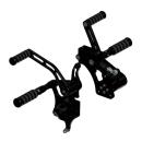 Rick’s Motorcycles – vorverlegte Fußrastenanlage. O-ring. +4". schwarz – 07-17 Softail (NU)