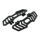 Kodlin "Track" Trittbretter. Schwarz anodized | Passend: 1986–2017 (NU) FL Softail; 2012–2016 (NU) Dyna FLD Switchback; 1983–2026 FLT/Touring; 2009–2026 Trikes