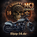 MCJ - 2 in 2 Endtöpfe 90 Durchmesser  in Chrom oder Schwarz mit Endkappen wählbar - INDIAN CHIEF FÜR EURO 5