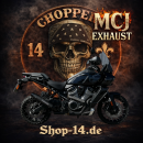 MCJ - 2 in 1 Megaphone Short Komplettauspuffanlage EURO 5 inkl. Krümmer  in Chrom oder schwarz mit E-Zulassung  - PAN AMERICA AB BJ. 2021