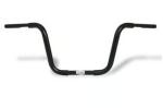1 1/4 Fat Zoll Apehanger 25cm Höhe,3-Loch-Ausführung in Schwarz für Harley-Davidson® 82-24 mit mechanischem Gaszug & E-Gas (außer 88-11 Springer-Modelle) für Riser mit 1 Zoll Innendurchmesser