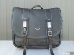 MCJ Business Bag in Black leather  Seitentasche Leder mit Halterung für Harley , Triumph, BMW