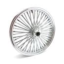 48 Fat Spoke Vorderrad 3,50 x 23 DF in Chrom Felgen -  Wheels für Harley Davidson Modelle mit TÜV Zulassung