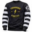 Choppers n Partys Prison Sweater - Gefängnis Pullover gestreift Schwarz Weiss