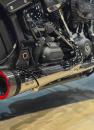 MCJ - 2 in 1 Megaphone Short Komplettauspuffanlage EURO 5 inkl. Krümmer Hitzeschutzbleche in Nickel Schwarz Chrom  mit E-Zulassung  - TOURING , Street Glide , Road Glide , Road King AB BJ. 2021
