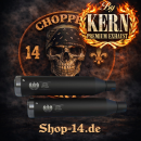 KERN - 2 in 2 Verstellbare Auspuffanlage  - HARLEY SPORTSTER 883 -  BJ. 2014 bis 2017 in Schwarz