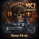 MCJ - 2 in 2 Big Short, in Schwarz oder Chrom, mit Krümmer, Hitzeschutz (mit oder ohne Löcher), Halterungen und  Endkappen wählbar - 975 NIGHTSTER AB BJ.2021 EURO 5