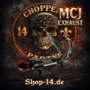 MCJ - 2 in 1 Megaphone Short Komplettauspuffanlage EURO 5 inkl. Krümmer Hitzeschutzbleche in Nickel Schwarz Chrom  mit E-Zulassung  - TOURING , Street Glide , Road Glide , Road King AB BJ. 2021