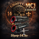 MCJ - 2 in 2 Black Nickel in 120 Durchmesser Endkappe B073 oder B080 mechanisch oder elektronisch  - TOURING , Street Glide , Road Glide , Road King  bis BJ. 2016