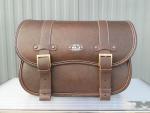 MCJ Vintage Brown Bag  Seitentasche Leder mit Halterung für Harley , Royal Enfield, Victory, Kawasaki, Triumph: Bonneville